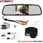 Автомобильная парковочная камера Koorinwoo HD CCD с ручкой для багажника, камера заднего вида для ToyotaCorolla 201120122013201420152016 с монитором и зеркалом