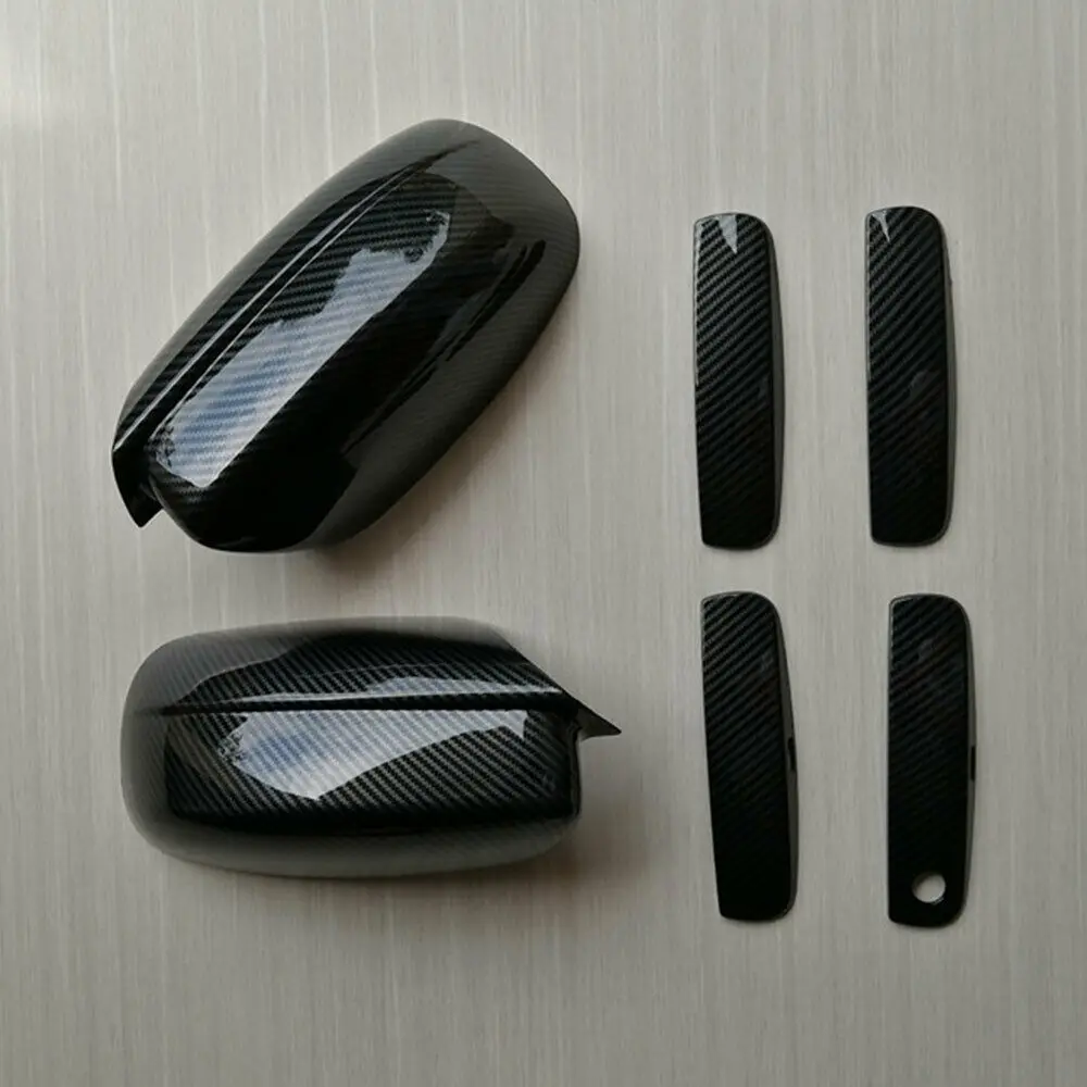 

Carbon Fiber ABS Car Side View Mirror Cover Door Handle Bar Cover Trim for Dodge Charger 2011-2017