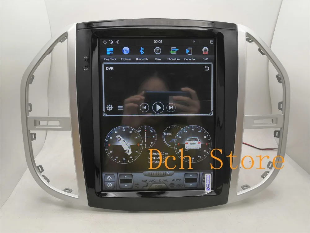 12,1 ''вертикальный экран Tesla стиль Android 8,1 автомобильный DVD gps Navi плеер Радио стерео для Mercedes Benz Vito Metris PX6