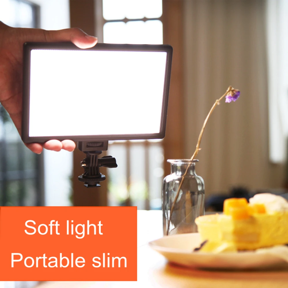 VILTROX L116T Portable LED Video Fill Light Ultra Thin LCD Bi-Color Dimmable DSLR Studio Lamp for YouTube Show Live Camera Light enlarge