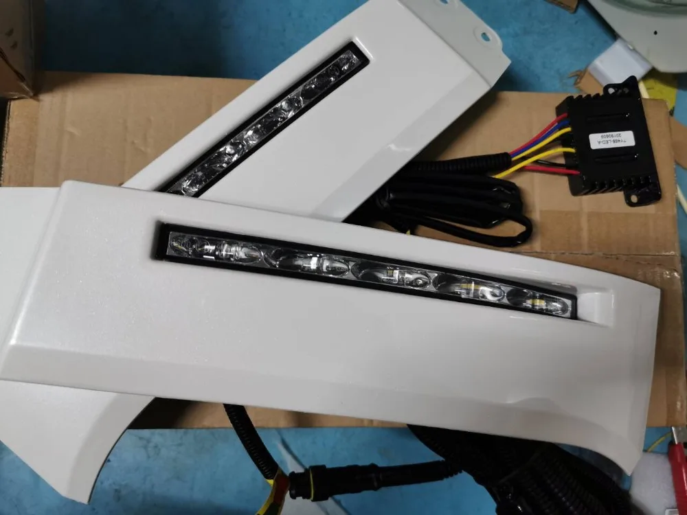 Затемнения Стиль реле и высокую Мощность 12V светодиодный Габаритные огни DRL Противотуманные фары для Toyota Tundra 2007~ 2013 и Sequoia 2008~ и т. д