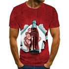 Мужская дышащая футболка с 3D-принтом, удобная повседневная футболка, лето 2021