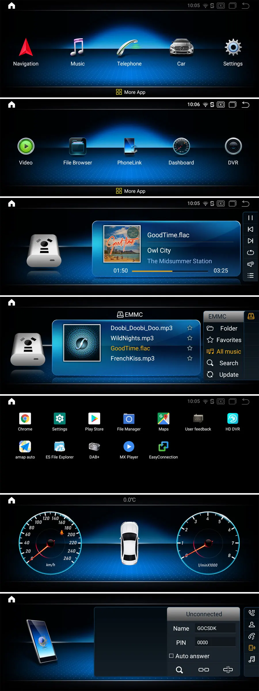 10.25 inch Android 9.0 Touch Screen Car Multimedia Player for Mercedes Benz C Class W205/GLC X253/V Class W639(NTG5.0