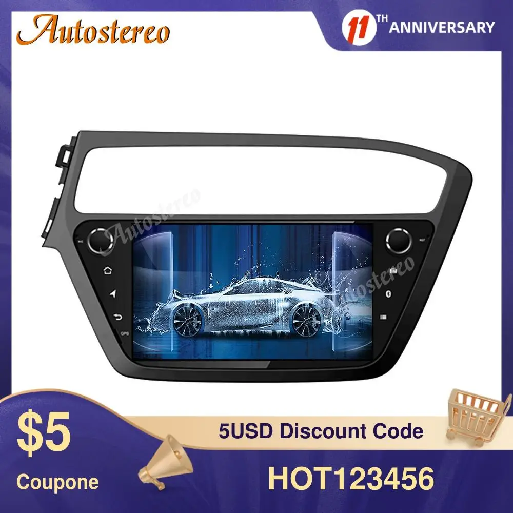 

Автомобильный мультимедийный плеер, Android 10, PX6, DSP для Hyundai I20 2018 +, стерео плеер, без DVD, радио, экран, аудио, GPS-навигация, головное устройство