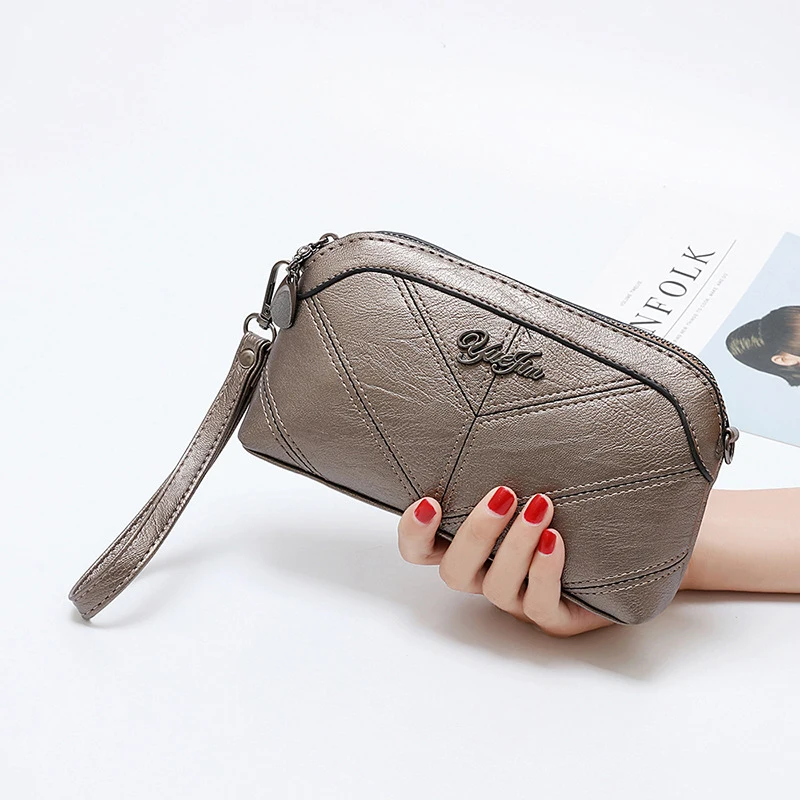 

New Women's Shoulder Bag Female Bag Retro Solid Color Small Square Bag PU Leather Mobile Phone Bag Purse Crossbody Bag Handbag