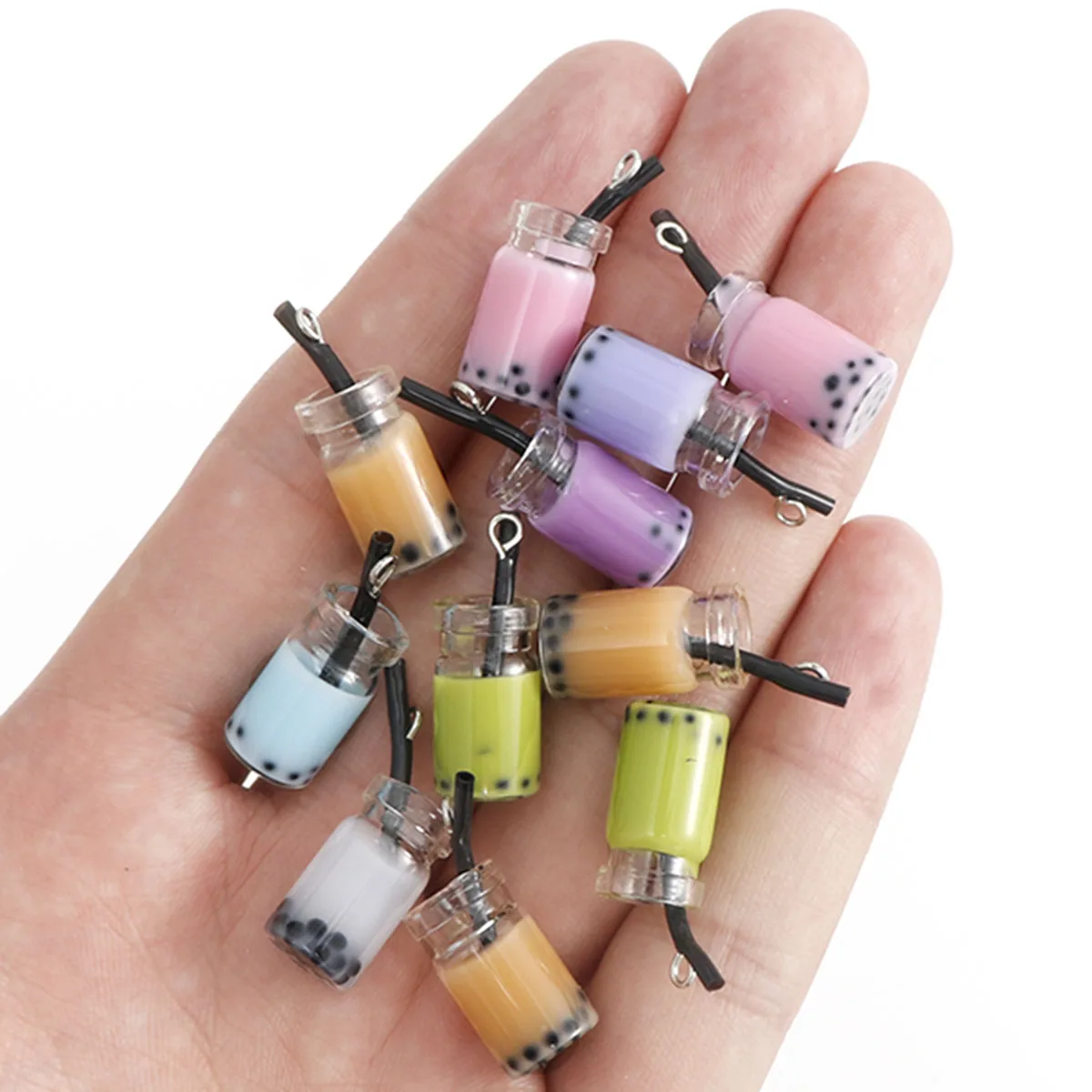 10x19mm10pc новая миниатюрная еда мини Смола бутылка для фруктов моделирование напитков модель игрушки фруктовый напиток играть кукольный домик куклы аксессуары