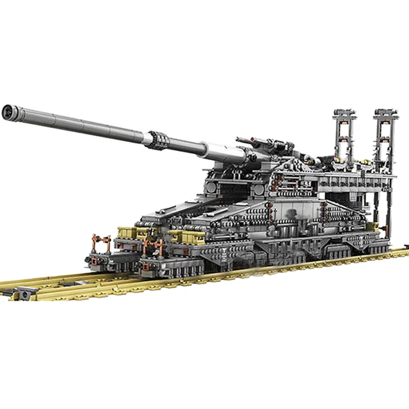 3846pcs Military WW2 Tank Blocks Gustav K5E German Railway Gun Set Building Bricks Model Kids Toys for Children Boys Gifts - купить по