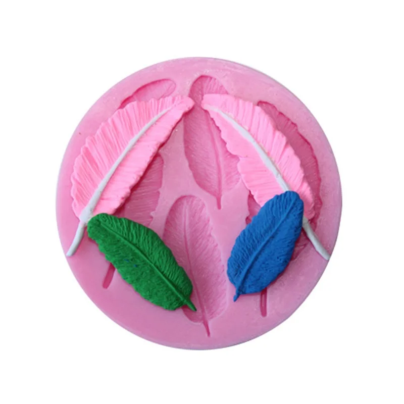 

Baking utensils cake feather Soft candy lace kitchen DIY Decorative tools Silica gel chocolate Fondant Cake mold