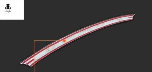 Передняя решетка нижнего бампера хромированная рельефная Накладка для отделки