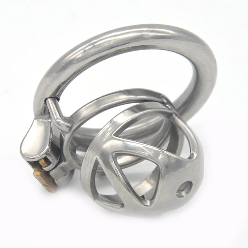 Мужской Пояс верности FAAK из нержавеющей стали клетка для пениса Изогнутое Кольцо Запираемые секс игрушки