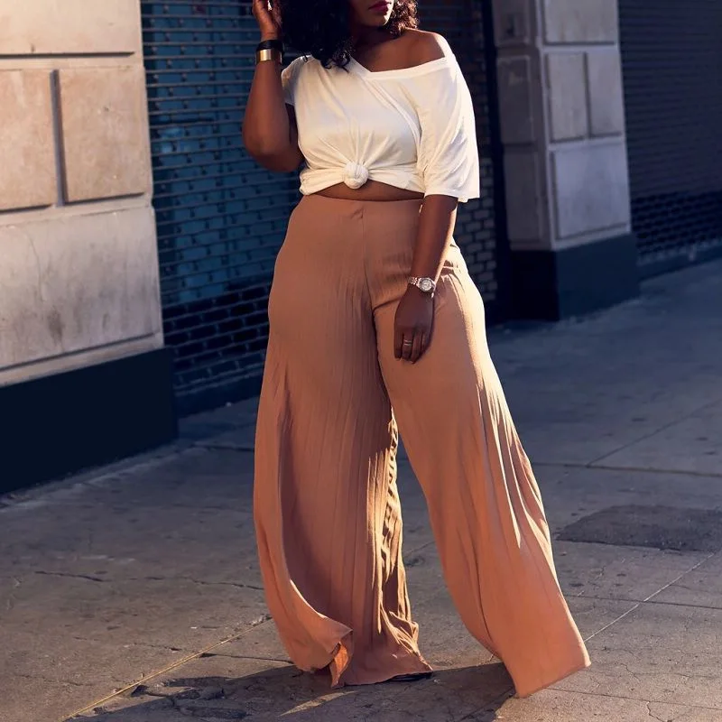 

Брюки BKLD женские с широкими штанинами, уличная одежда, повседневные однотонные розовые Свободные плиссированные длинные штаны, осень 2019