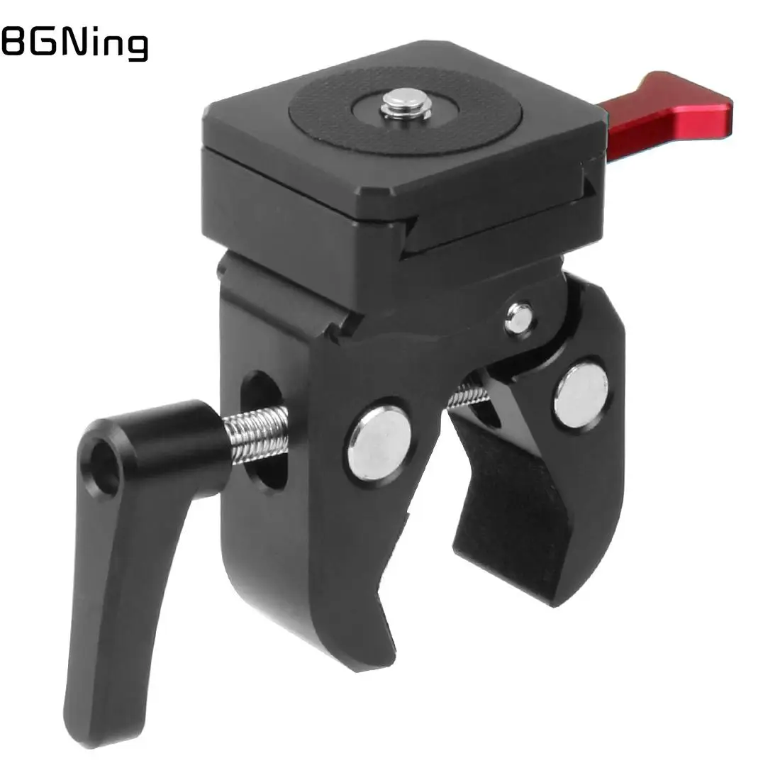 Super Crab Clamp Set T-Handle & Universal V-Lock Mount Quick Release Adapter For DSLR Camera Battery Mounting Light Stand Tripod