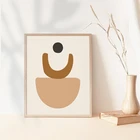 Абстрактный нейтральный тон, настенная печать, современный постер среднего века, тонировка земли, художественная живопись на холсте, картина для гостиной, домашний декор