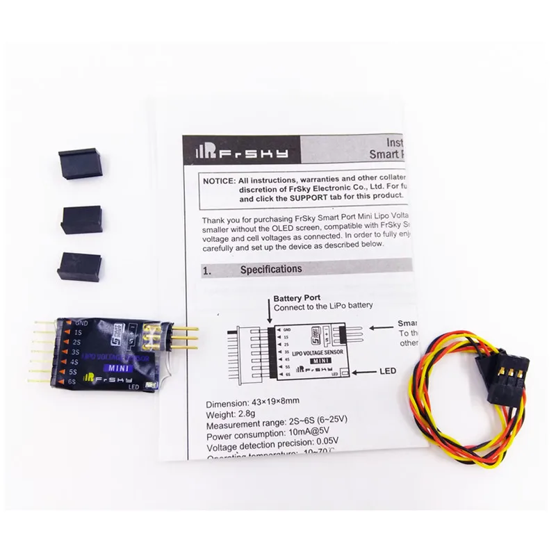 Мини-датчик напряжения Frsky Mlvss Lipo смарт-порт включение без OLED-экрана для X6R X4R X8R
