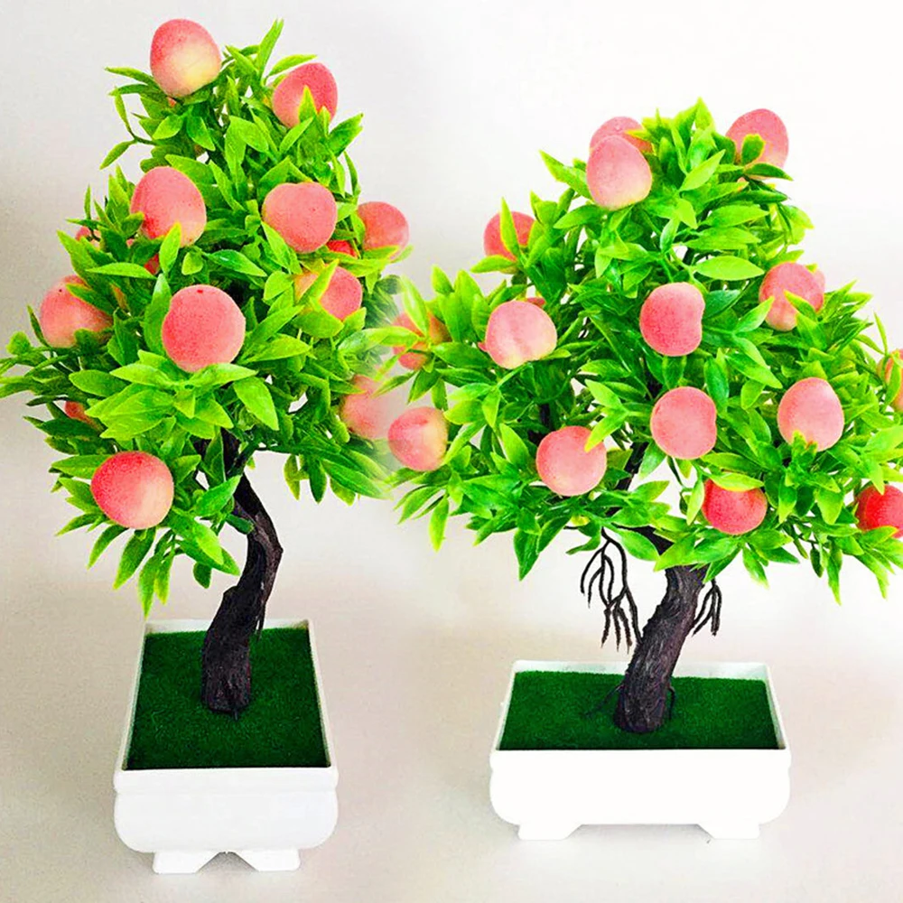 Indoor Outdoor Artificial Flower Simulation Potted Plants Garden Home Decor Tree Pot Fake Flowers Ornaments For Ho | Дом и сад
