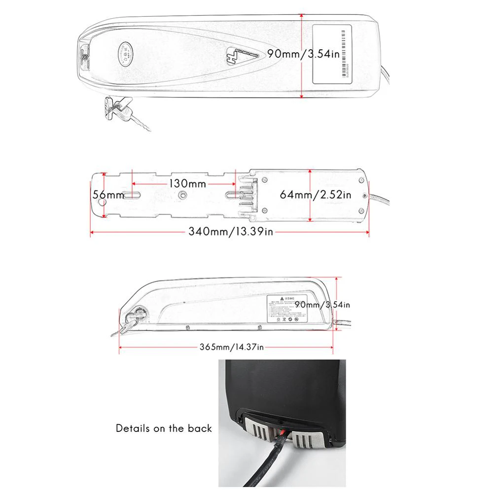 Чехол для аккумулятора Ebike аккумулятор скутера 12 5 А 13 16 36 В а 15 · ч Hailong LG 18650