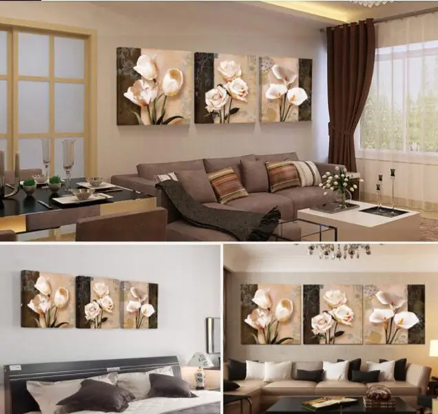 Абстрактная Цветочная Картина на холсте Современная Настенная печать картины