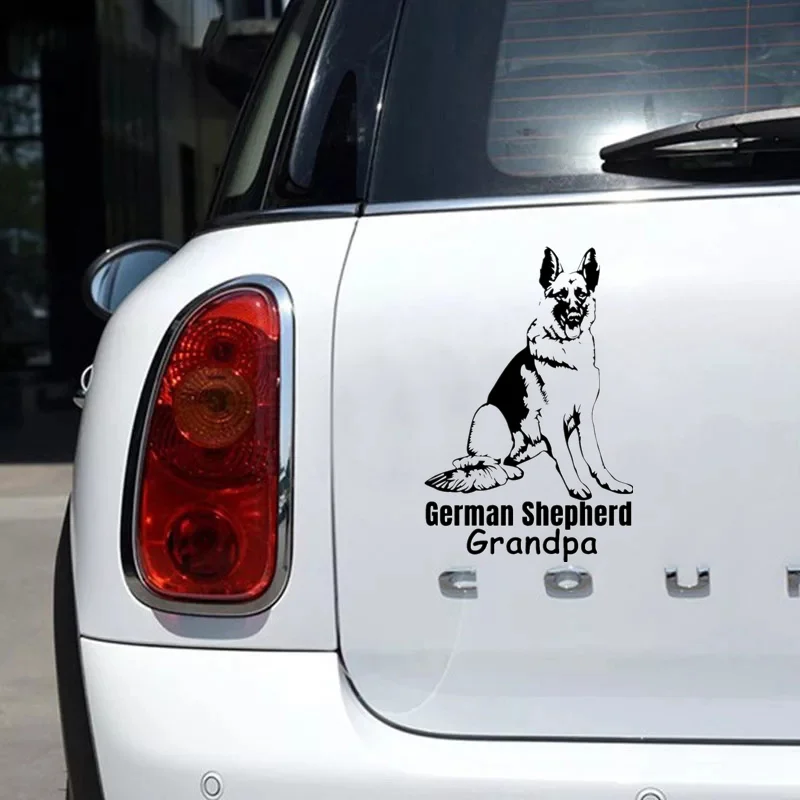 CK3368# наклейки на авто Немецкая овчарка дедушка водонепроницаемые отражающий