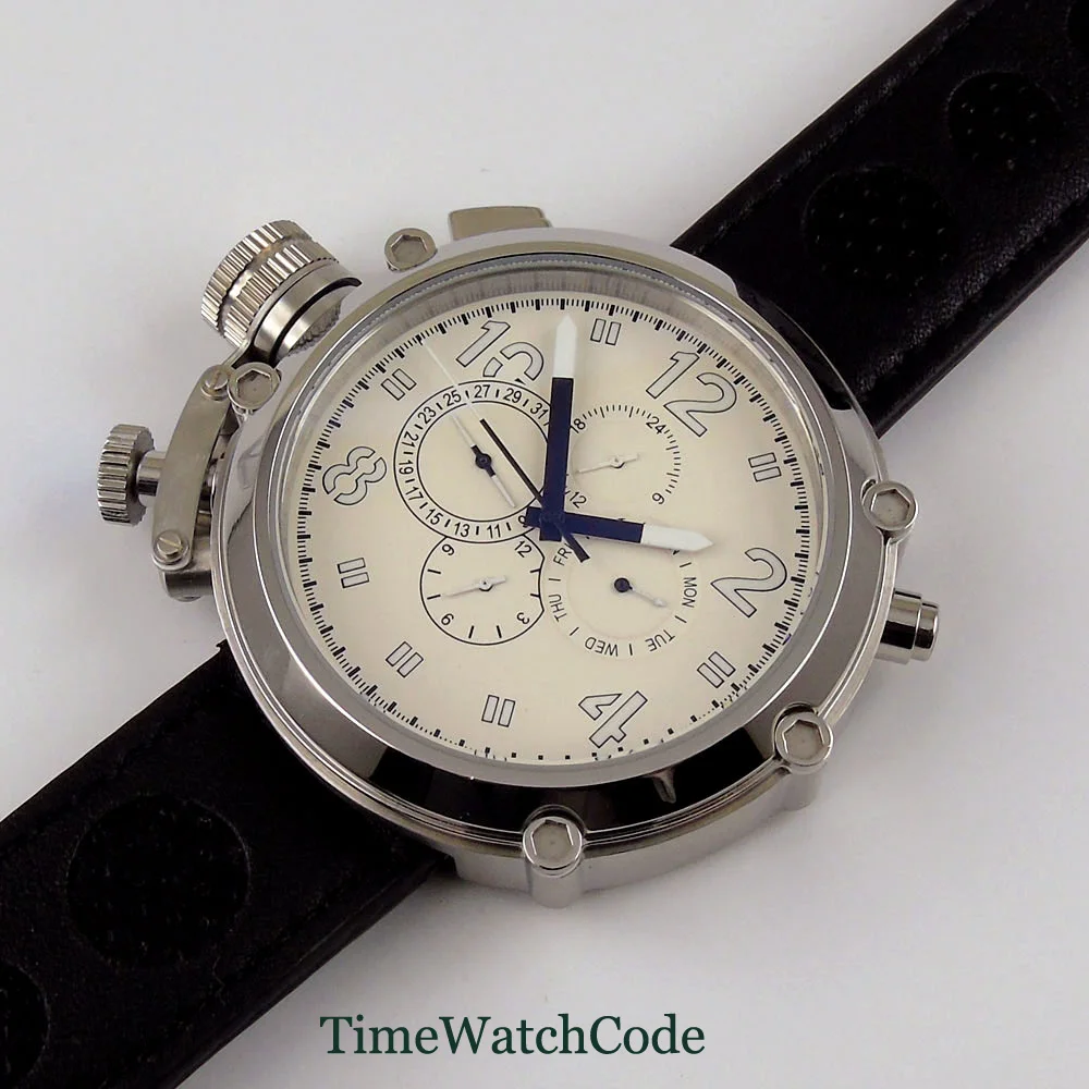 50 мм Большой уход за кожей лица автоматический переход Для мужчин t часы для с