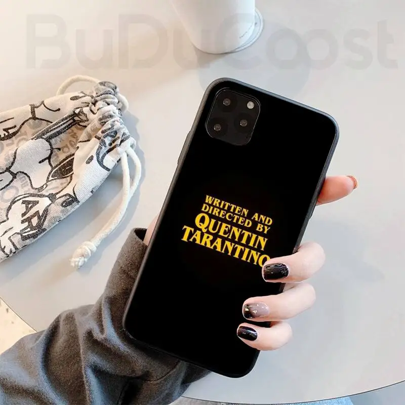 

Written Directed Quentin Tarantino Black Phone Case For iphone 11 Pro11 Pro Max X XS XR XS MAX 8plus 7 6splus 5s se 7plus case