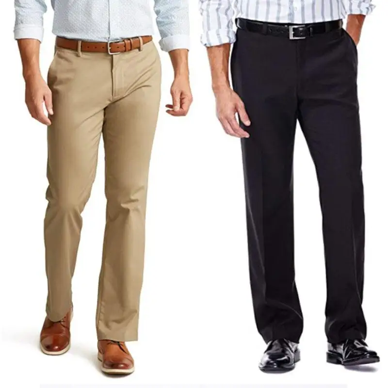 

New Slim High Stretch Men's Casual Pants Sunmmer Classic Solid Color Business Casual Wear Formal Suit Pants Dropshipping