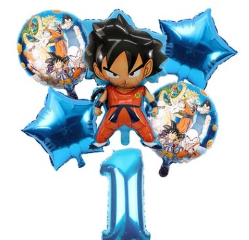 Dragon Ball Z тема украшения набор воздушных шариков с детское платье для дня рождения