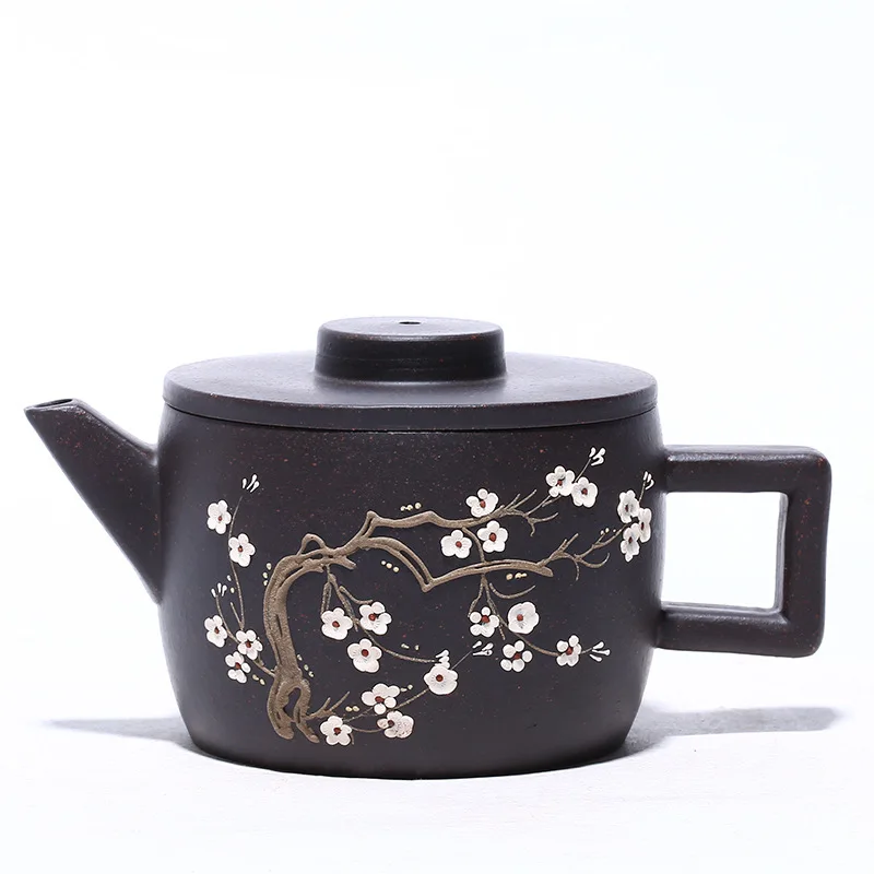

Yixing Dark-red Enameled Pottery Teapot Famous Hand Meixiang Hanwa Pot Raw Ore Black Gold Just Infusion Of Tea Pot Shop