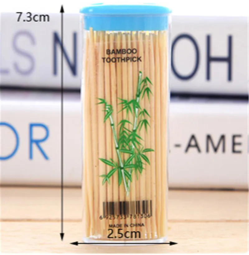 100 шт./кор. достойные бамбуковая зубочистка одноразовые натуральные зубочистки