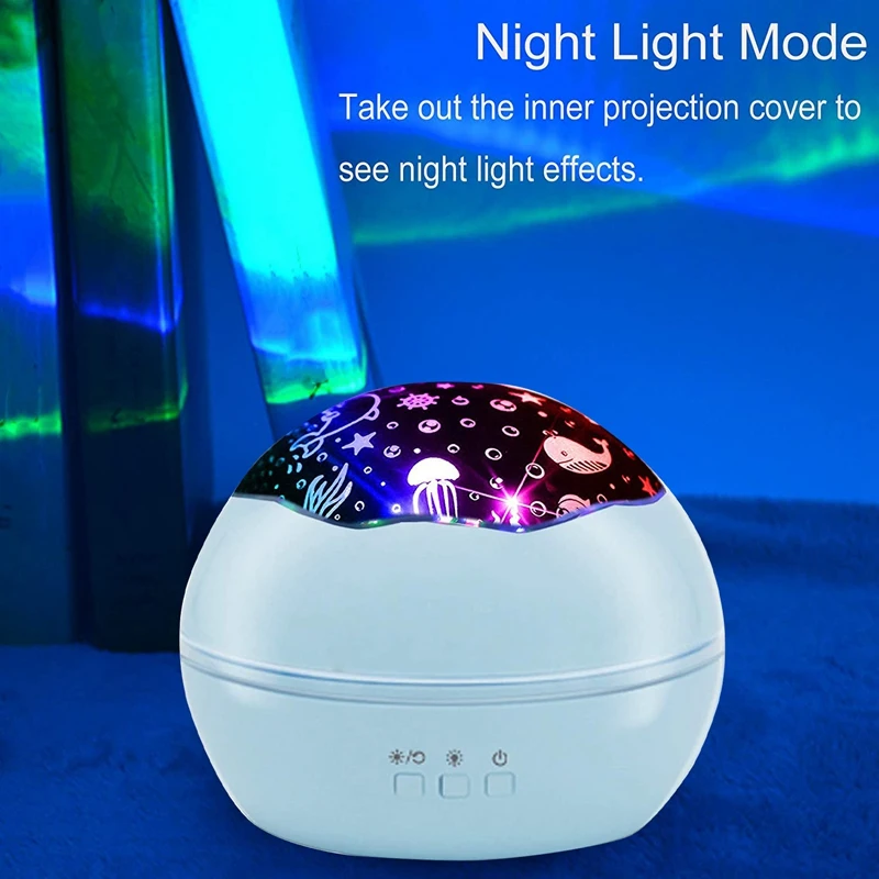 

HOT-Night Light Children'S Ocean Projection Light 360 , for Baby Bedroom
