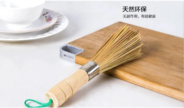 

Натуральный Бамбук ручной работы, антипригарное масло, деревянная ручка, щетка для горшка, Бамбуковая щетка, щетка для мытья посуды, смазка