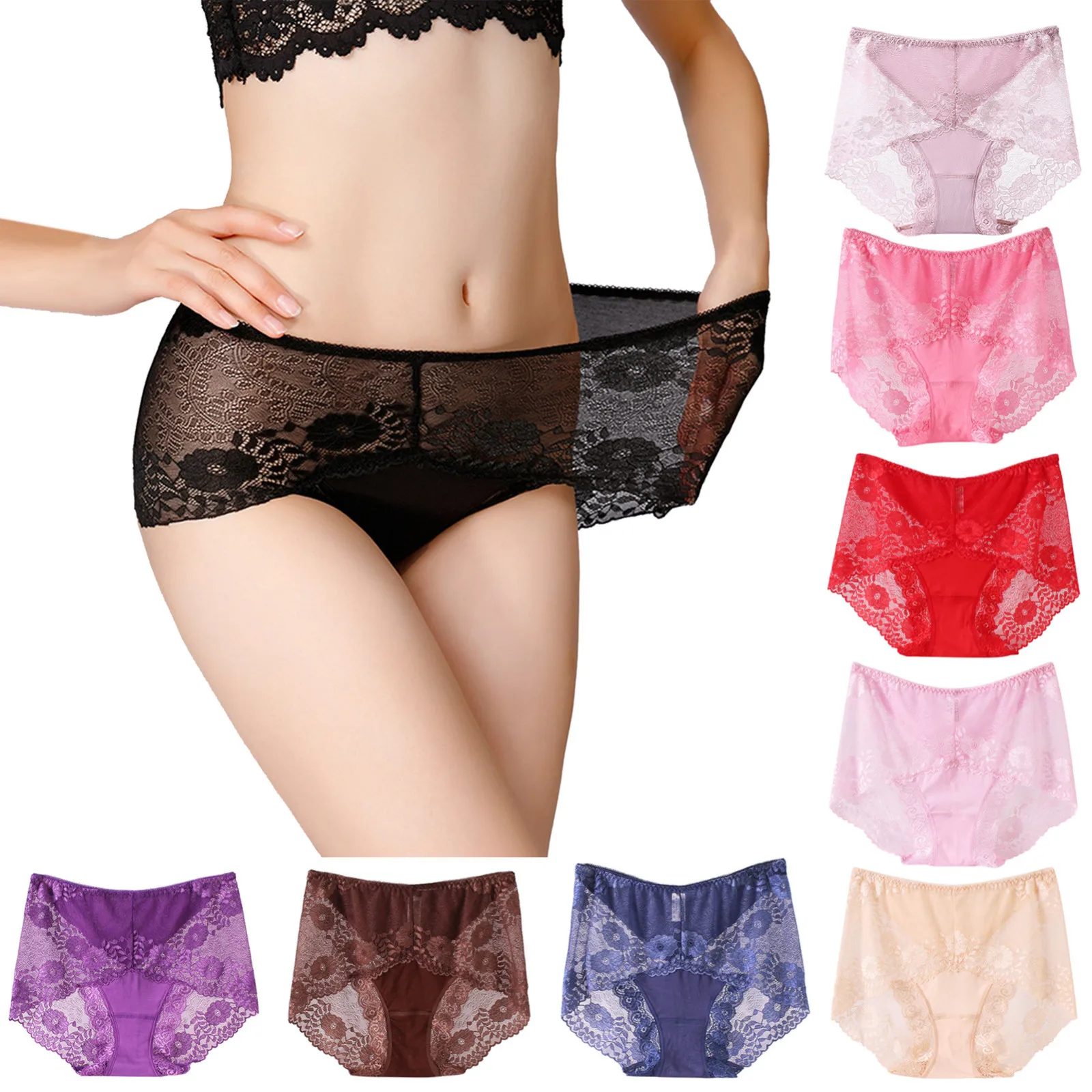 

1pc Underwear Women Panties Girl Briefs Sexy Lingeries Transparent Shorts Seamless Underpants Solid Panty Breathable Intimates