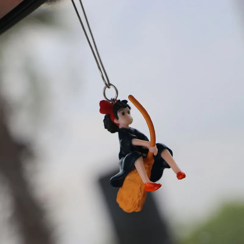 

Car Interior Pendant Ghibli Anime Kiki's Delivery Service Magical Girl Figure Auto Rearview Mirror Decoration Accessories Gifts