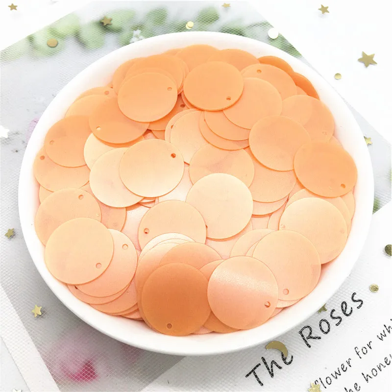 Матовая 20 мм Плоская Круглая ПВХ тесьма с пайетками для шитья Свадебное Ремесло 1