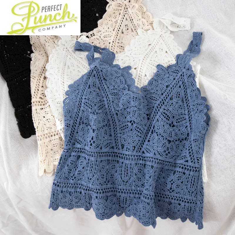 

Woman Spaghetti Halter Strap for Women Clothing Black Sexy Lace Crop Top 2021 Summer Camis Roupas Feminina AG13# YY161