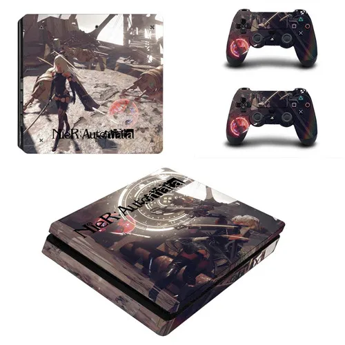 P4SQB0204 NieR Automata полное покрытие лицевые панели PS4 тонкая кожа Виниловая наклейка, стикер для консоли Playstation 4 и контроллеров PS4 Slim Skin - Цвет: P4SQB0204