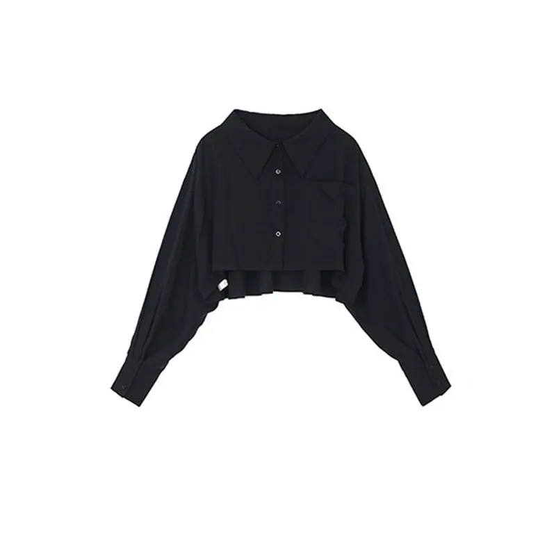 

XITAO Solid Color Loose Women Shirt Both Sides Positive and Negative Can Wear 2021 Summer New Casual All-match Top LDD1931