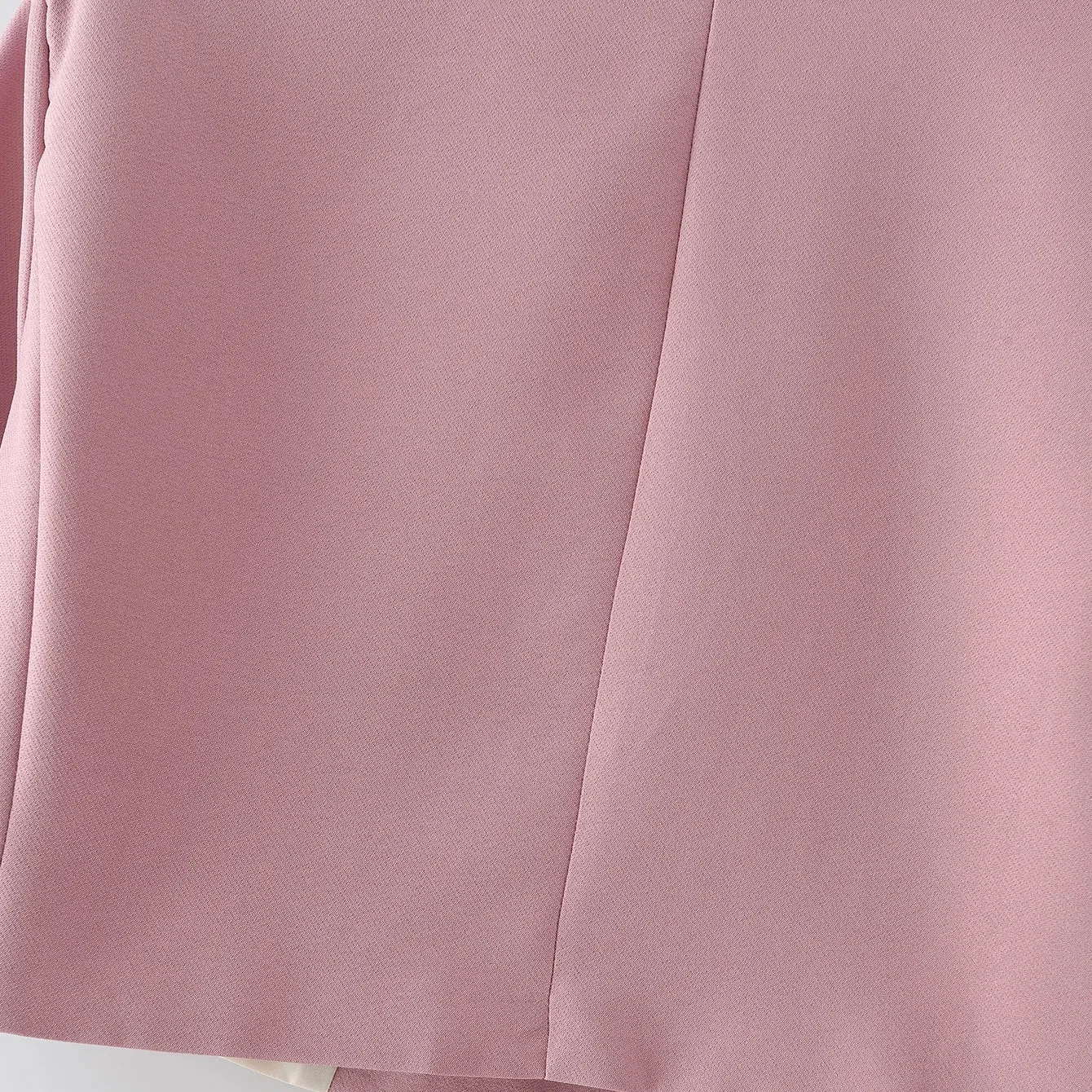 

Elegant Pink Double Breasted Cropped Blazer Jacket 2021 Summer New Short Sleeve Office Lady Slim Casual Suit Female Tops