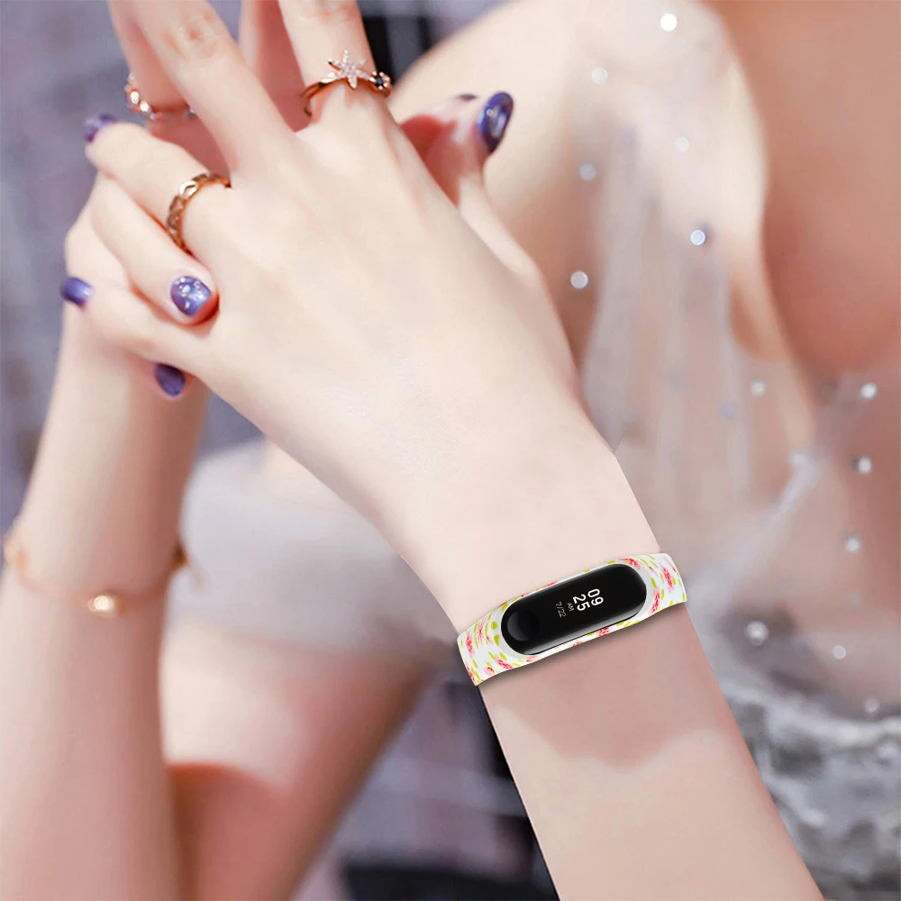 Teyo mi красочный Band 3 4 ремешок Браслет замена для Xiao band силиконовый Pulsera Correa ремень с