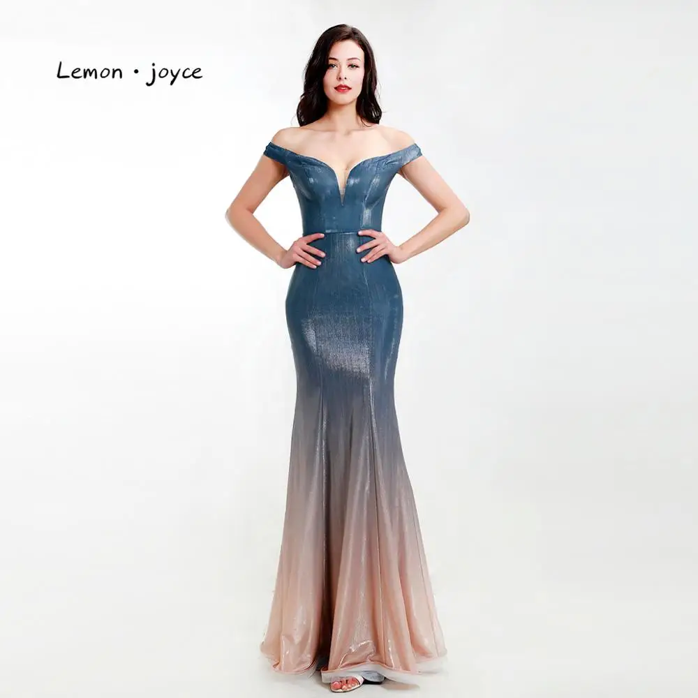 Lemon joyce элегантные вечерние платья Длинные для женщин сексуальные Простые Вечерние платья Русалка robe de soiree