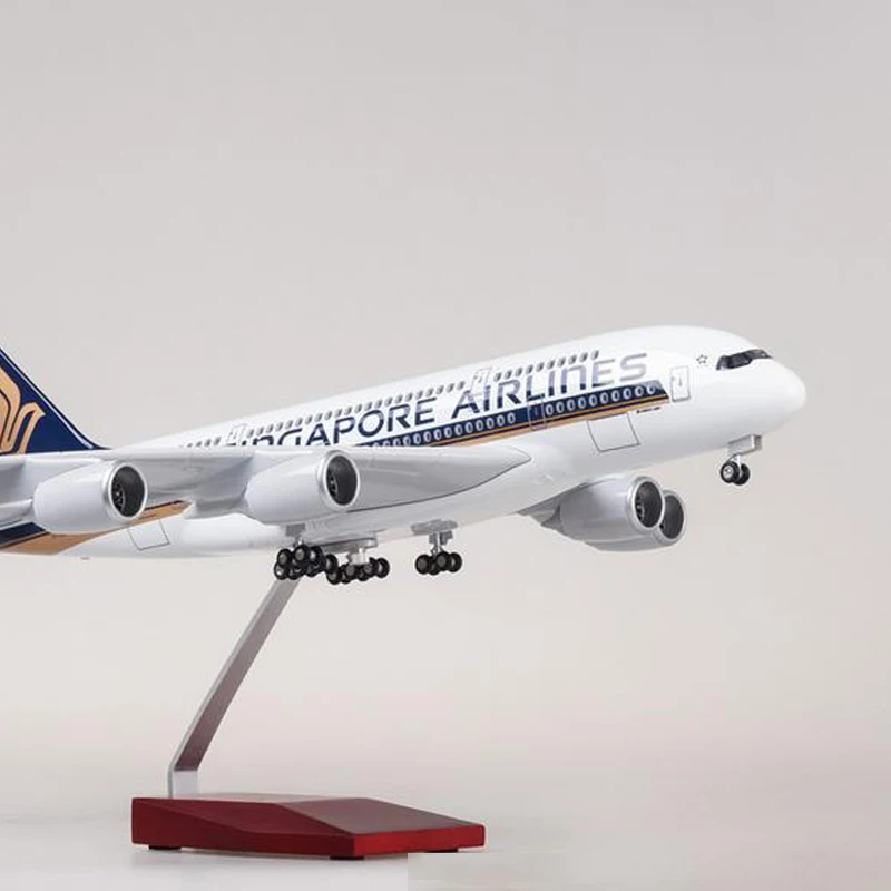 45 см 1/160 Масштаб Модель самолета Airbus Сингапур Авиакомпания A350 модель с светильник колеса смолы пластик самолет для сбора подарок