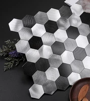 self adhesive kitchen backsplash tiles hexagon metal mosaic tiles hexagon tiles for wall
