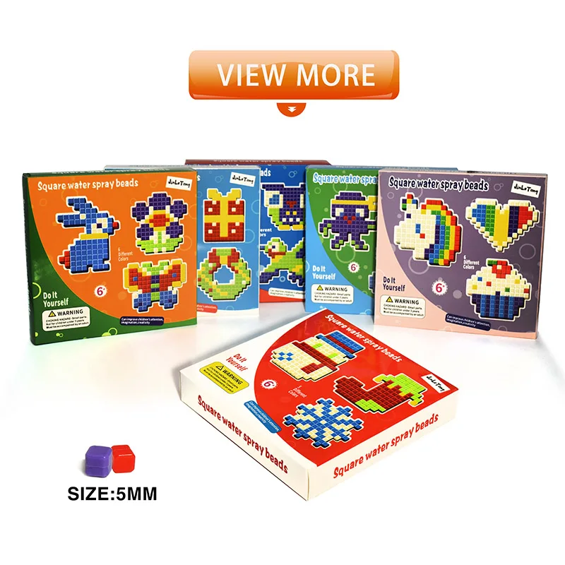 

Beads Puzzle Magic Water Beads DIY Square Beads Water Spray Set Ball Games 3D Handmade Magic Toy for Children