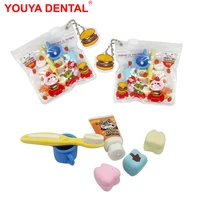 cartoon dentistry accessories gift dental dentist gifts mini pencil eraser rubber novelty kids student children kawaii erasers