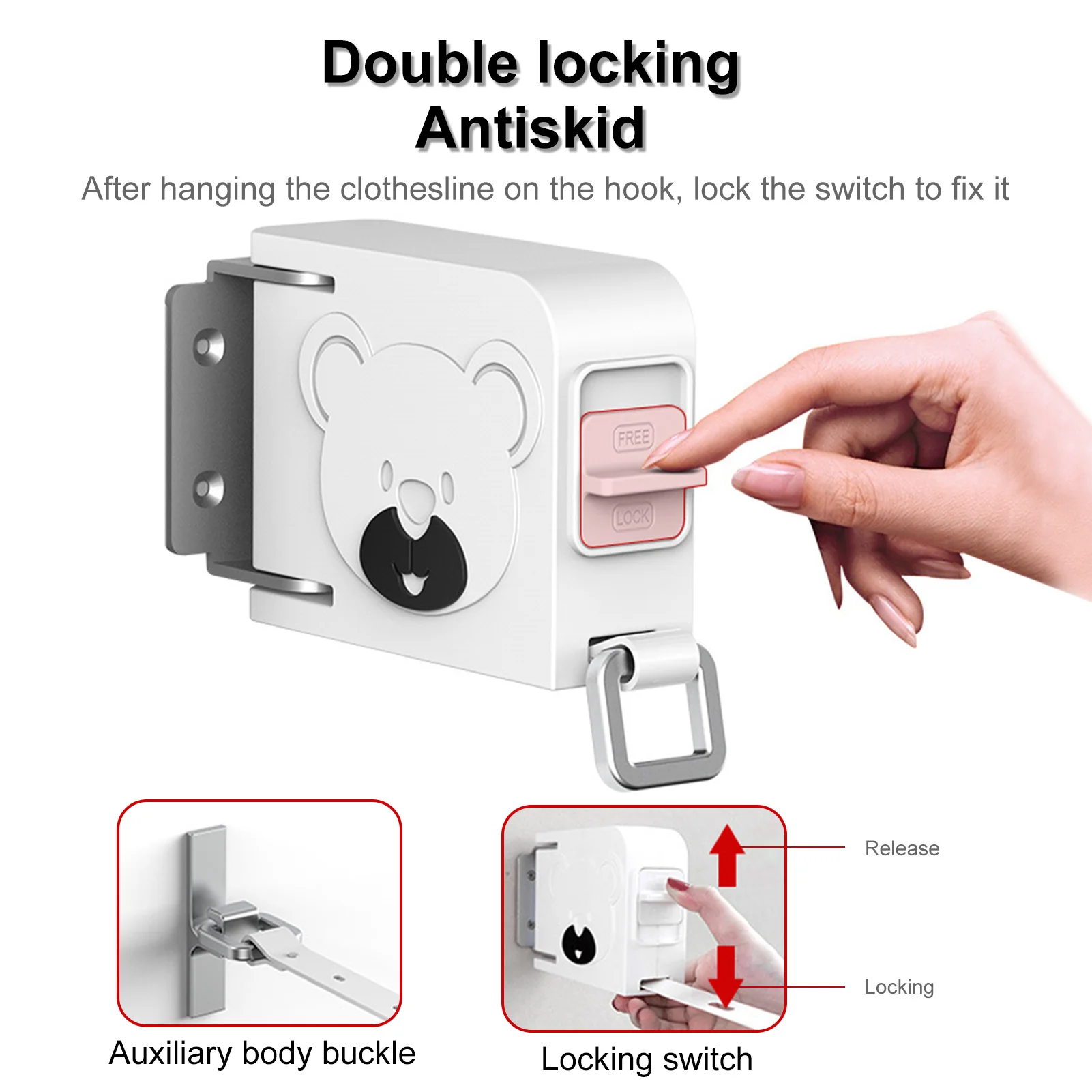 Выдвижная линия для одежды расширенная сушки с 34 шт. подвесным отверстием
