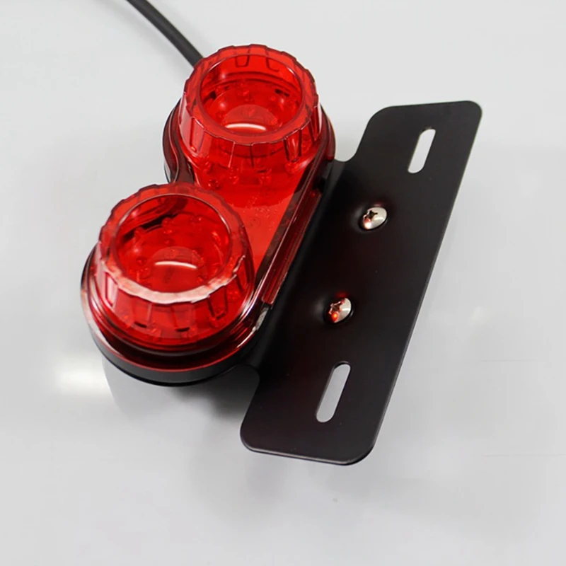 Универсальный мотоциклетный двойной светодиодный задний фонарь объектив