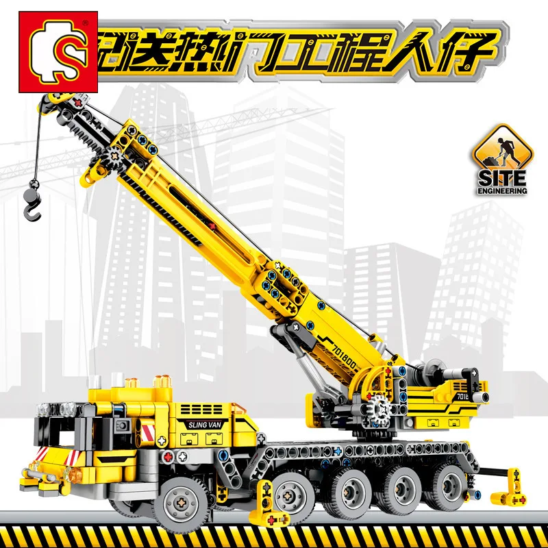 

Yeshin 701800 Techincal Car Mobile Crane MK II Set Compatible 42009 Building Blocks Bricks Kits Toys Christmas Gift