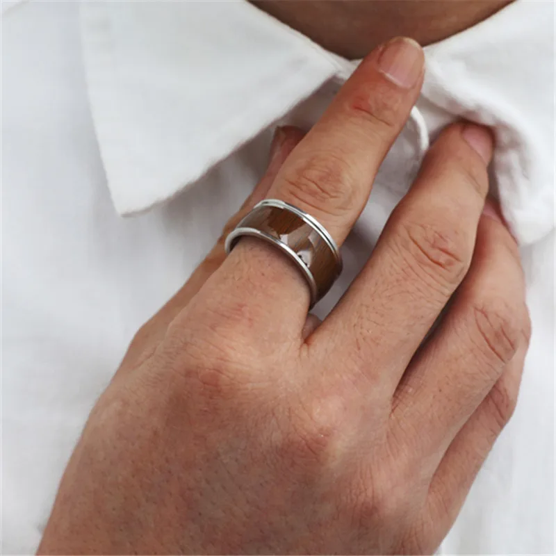 Манго модное кольцо под дерево 10 мм для мужчин и женщин | Украшения аксессуары