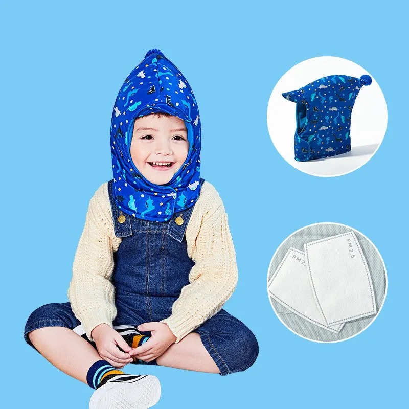 Детская теплая полумаска для лица на шею зимняя спортивная маска Ветрозащитная