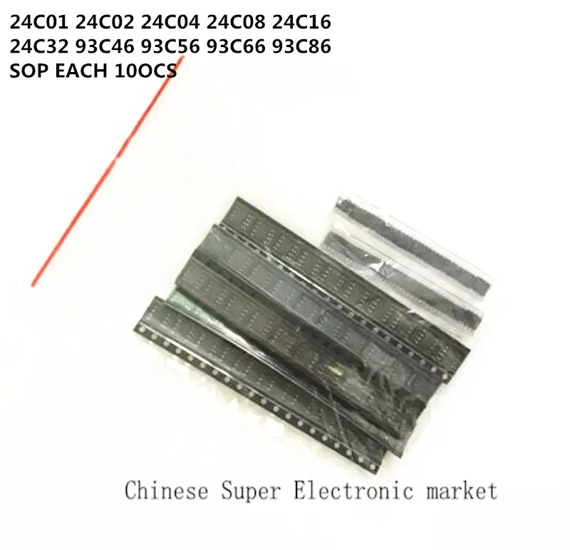 100 шт. 24C01 24C02 24C04 24C08 24C16 24C32 93C46 93C56 93C66 93C86 SOP IC|ic 93c66|ic 93c46ic 2 |
