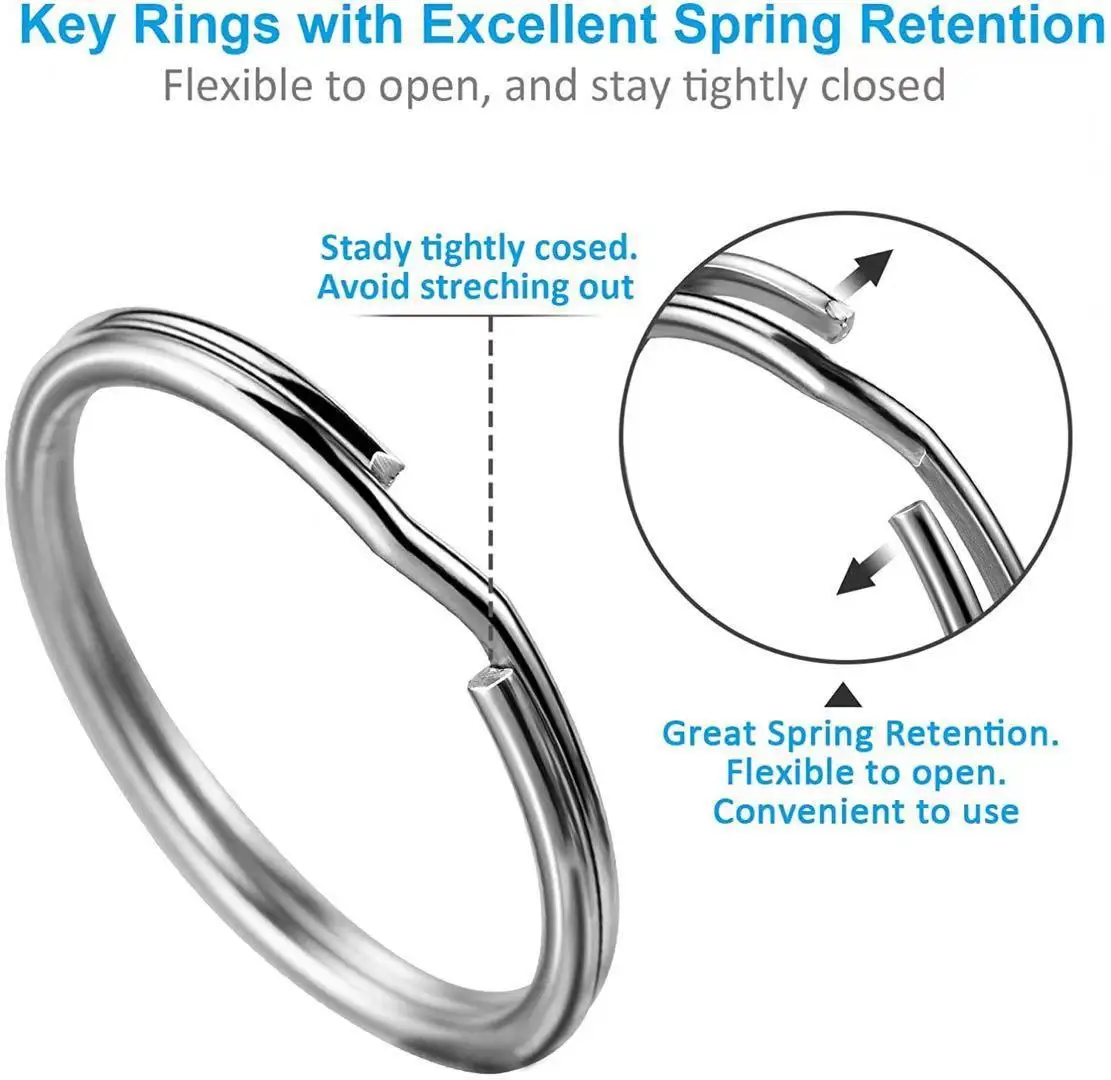10/20Pcs Silver Plated Metal Keychain Ring Split Keyfob Key Holder Rings Women Men DIY Accessories Wholesale | Украшения и